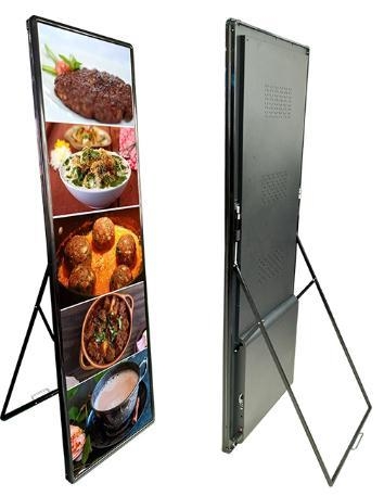 알루미늄 캐비닛이 있는 맞춤형 LED 포스터 디스플레이 128*64 모듈 해상도 320x160mm 모듈 크기