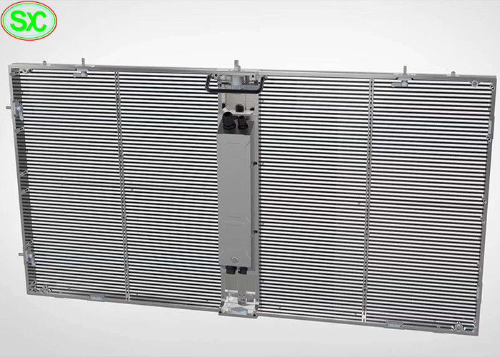 P5 유리창 RGB 투명한 LED 스크린 6000 nits 광도 크리인 칩