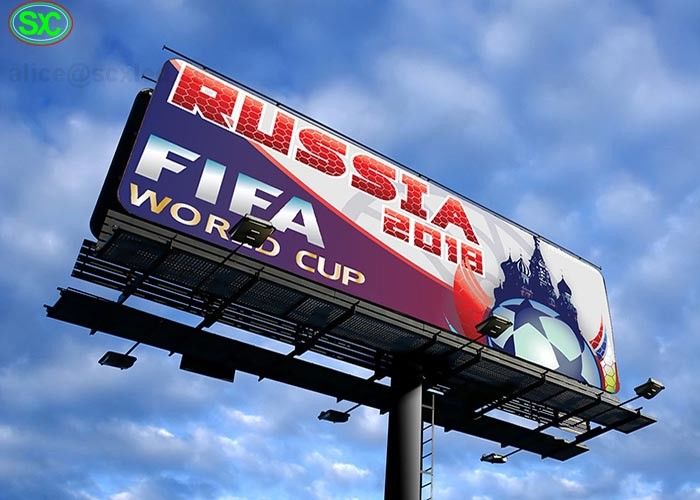 6mm 화소 LED 스크린 게시판 fifa 월드컵을 위한 매우 얇은 몸 디자인