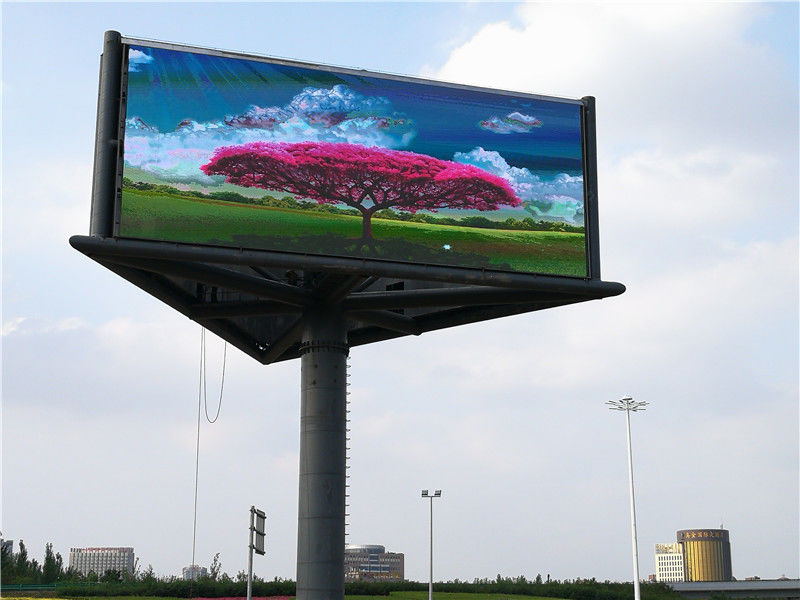 P6 외관 Solid Mounted Full Colour Steel Cabinet LED 사이니지 뒷쪽 유지보수