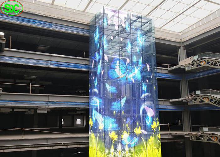 P3.9 P7.8 실내 5000cd/m2 투명한 지도된 스크린