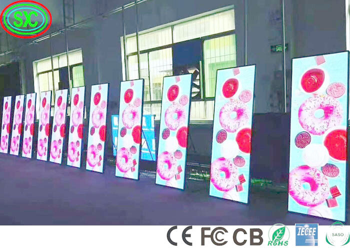 야외 실내 P2 P2.5 P3 LED 포스터 디스플레이 이동 스마트 디지털 비디오 광고 화면