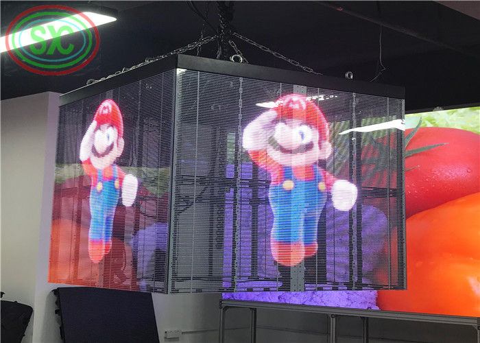 광대 관점 투명 풀 컬러 LED 그리드 스크린 3년 보증