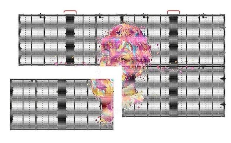 P3.91-7.82mm 투명 LED 스크린 실내 1500nits SMD 비디오 월