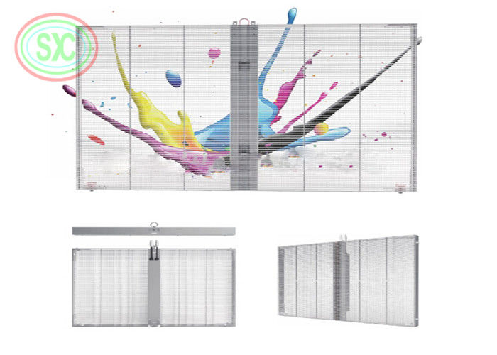 알루미늄 캐비닛 재료 투명한 LED 디스플레이 G7.82-7.82 성능