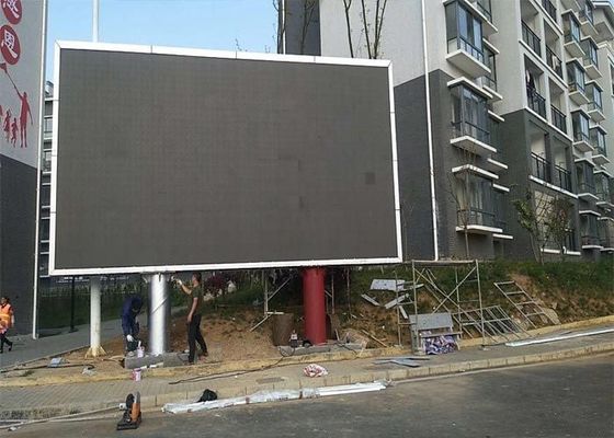 좋은 가격 야외 풀 컬러 LED 디스플레이 P6 960x960mm 캐비닛 및 6500 밝기 고정 설치 LED 광고판 온라인