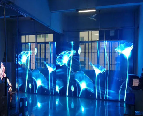 가벼운 투명 LED 비디오 벽 0.2KG / PC 모듈 무게 6.2kg 캐비닛 무게 당신의 요구 사항에