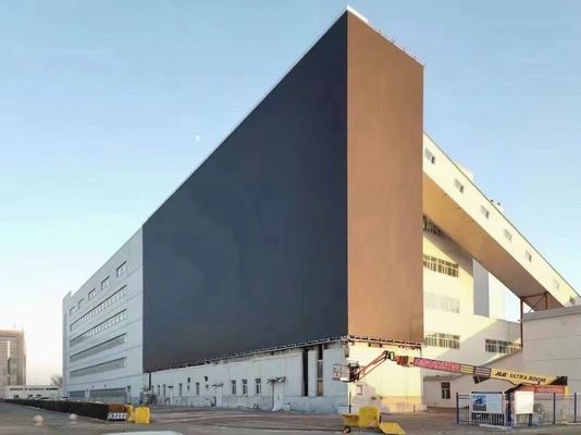 4K HD 고정되 야외이 P10 LED 스크린 960X960MM 내각 8000 알고 휘도