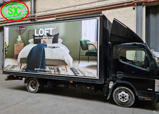 야외 방수 LED 광고 트럭 디스플레이 P6 고 밝기 에피스타 칩