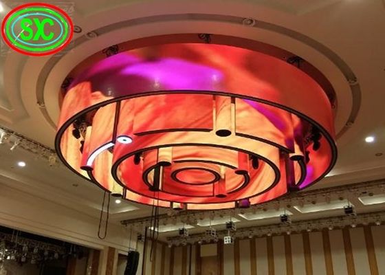 좋은 가격 P6은 곡선 실내 풀 컬러 LED 디스플레이, 평방미터 노버관 시스템 당 27777 도트를 번쩍여 이르렀습니다 온라인으로