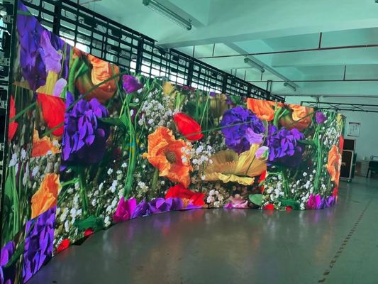 야외이고 실내 사용을 위한 탄력적 구부러진 3840 hz 무대 LED 스크린