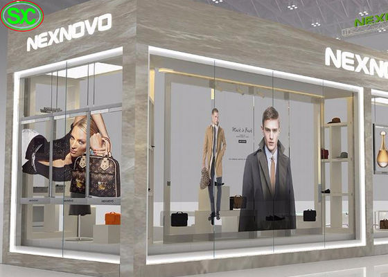 임대 커튼 디지털 방식으로 투명한 LED 스크린 MBI5124 IC는 광도를 주문을 받아서 만들었습니다