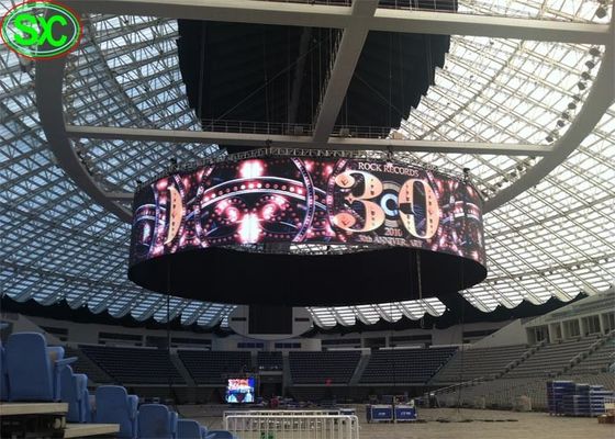 360 정도 실내 P5에 의하여 구부려지는 커튼 디지털 방식으로 발광 다이오드 표시 스크린 저출력 소비