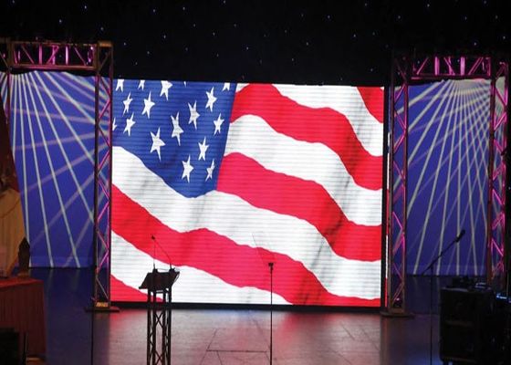 고 밝기 P6 임대 전색 LED 디스플레이 다이 캐스트 알루미늄, 64x32 점