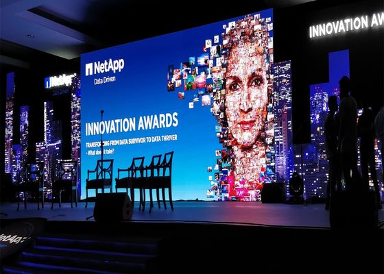 P4 실내 LED 렌터 스크린 / 62,500 평방 미터의 픽셀 밀도와 함께 풀 HD LED 비디오 디스플레이