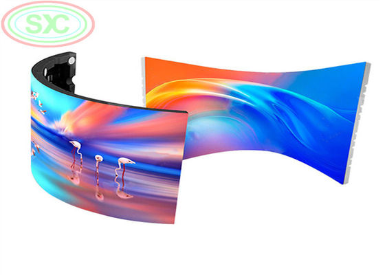 유연한 부드러운 P3 P4 P2.5 모듈 접이 가능한 원형 SMD 2121 부드러운 원형 비디오 벽