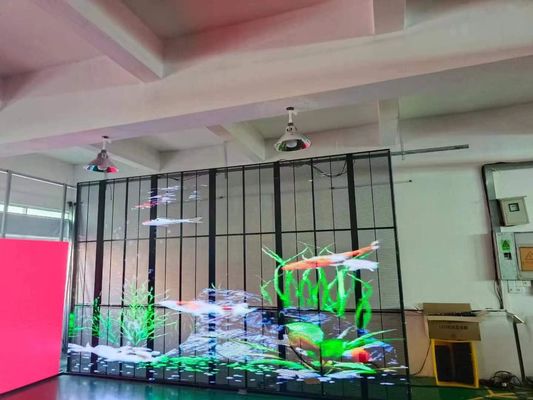 실내 P3.9-7.8 전체 색상 투명한 LED 디스플레이 스크린 SMD 쇼케이스를 위한 곡선 유리