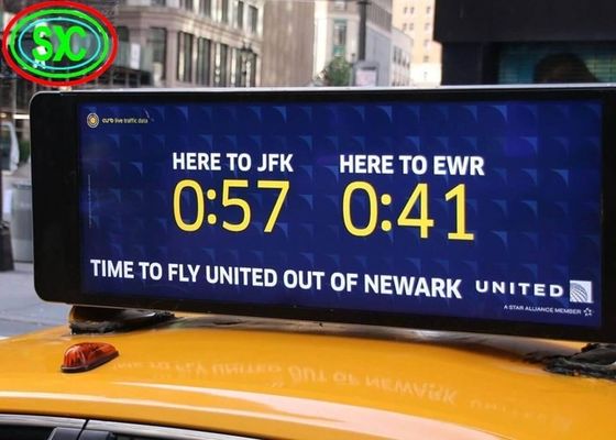 비동기 제어 자동차 LED 신호 디스플레이 384 * 128 점 화면 해상도 및 최적 광고를 위한 1R1G1B 구성