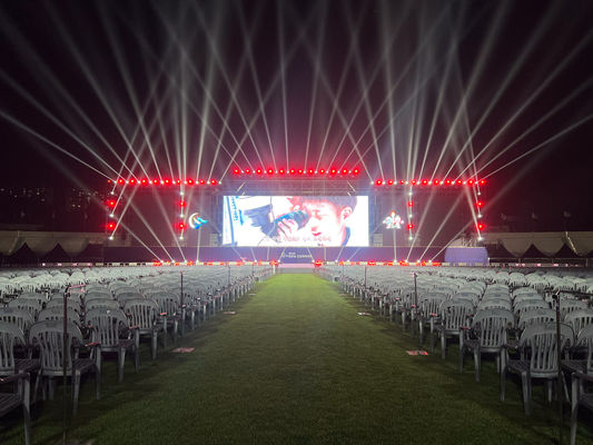 옥외 P10 발광 다이오드 표시 광고 스크린 조정 임명 1/2 사기 8000mcd