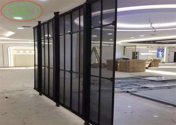 방수 투명 LED 스크린 IP43 등급 경량 알루미늄 캐비닛 0.2KG/PC 모듈 무게