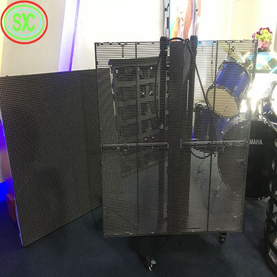 운전 방법 투명 LED 디스플레이 실내 광고용 알루미늄 캐비닛 재료