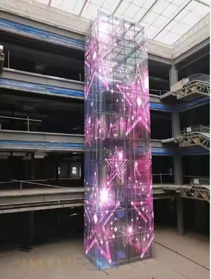 SMD2121 운전 방법과 0.2KG / PC 모듈 무게로 최고의 투명한 LED 화면을 얻으십시오