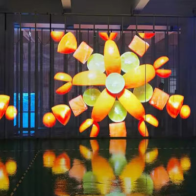 투명 LED 화면 운전 방법과 모듈 무게 0.2KG / PC로 디스플레이 기술의 미래를 경험하십시오.