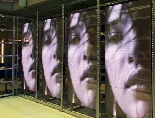 AC100-240V 60Hz 입력 투명 LED 디스플레이 스크린 실내 광고 비디오 디스플레이 기능 3-5 년 보증