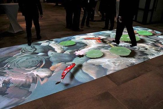 220V 전압 LED 댄스 플로어 (DMX512 제어 시스템 및 3840Hz/s 재생 빈도)