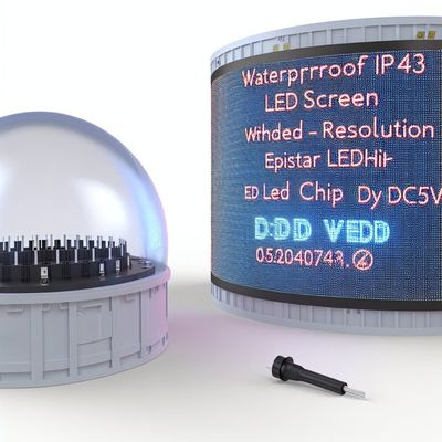 좋은 가격 방수 IP43 구형 LED 스크린, 해상도 Epistar LED 칩 DC5V 온라인으로