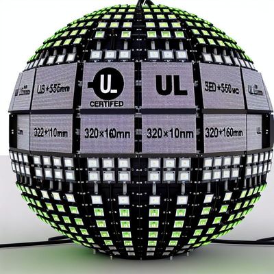 좋은 가격 UL 인증 프론트 서비스 구형 LED 스크린, 320*160mm 모듈 크기 및 UL 인증 온라인으로