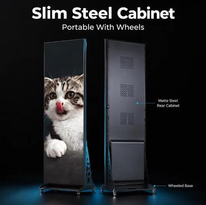 Aluminum Cabinet LED Poster Display Incorporating 680x2000mm Screen Size and P2mm Pitch Delivering Stunning Visual Effects
