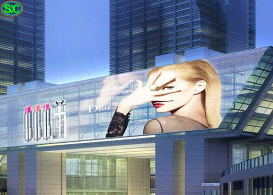 P12 90% 투명도를 가진 가동 가능한 구부려진 지도된 투명한 전시 화면