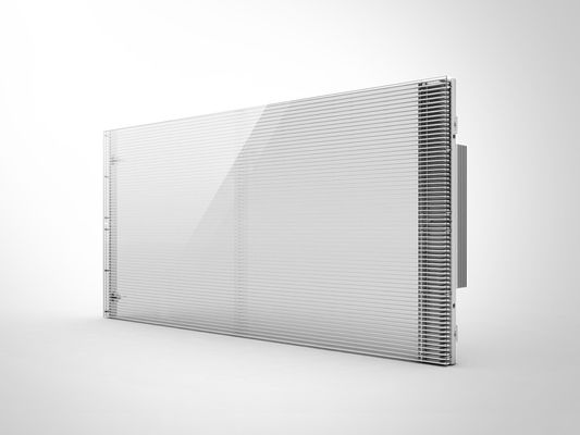 좋은 가격 실내 P3.91 투명 LED 화면 유리 창문 알루미늄 캐비닛 재료 LED 투명 화면 온라인으로