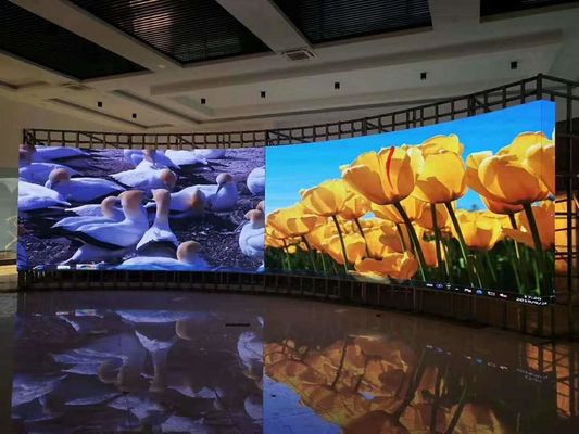 좋은 가격 거대한 비디오 벽 LED 패널 화면 P2 P3.91 실내 광고 곡선 상자 실내 풀 컬러 LED 디스플레이 온라인으로
