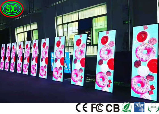 야외 실내 P2 P2.5 P3 LED 포스터 디스플레이 이동 스마트 디지털 비디오 광고 화면