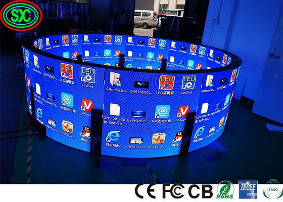 좋은 가격 P2 P4 SMD2121 1000nits 구부러진 유연 LED 디스플레이 1R1G1B 풀 컬러 LED 디스플레이 온라인으로