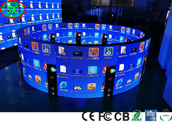 좋은 가격 360° 야외 풀 컬러 스피어 LED 디스플레이 3.91mm 픽셀 피치 500x1000mm 온라인으로