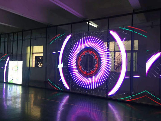 좋은 가격 아이템 LED 투명한 화면 우수한 투명한 LED 화면을 위한 가벼운 캐비닛 디자인 온라인으로