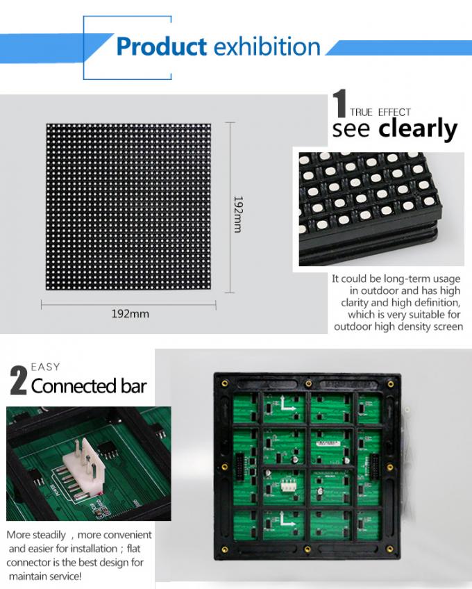 SMD P6 야외 광고 LED 디스플레이 보드 고정 설치 4